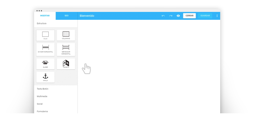 Crea tu página web en 2 minutos